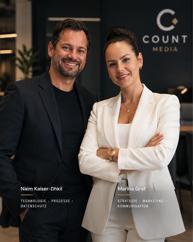 Marina Graf und Naim Kaiser-Dkhil, Gründerteam von Count Media