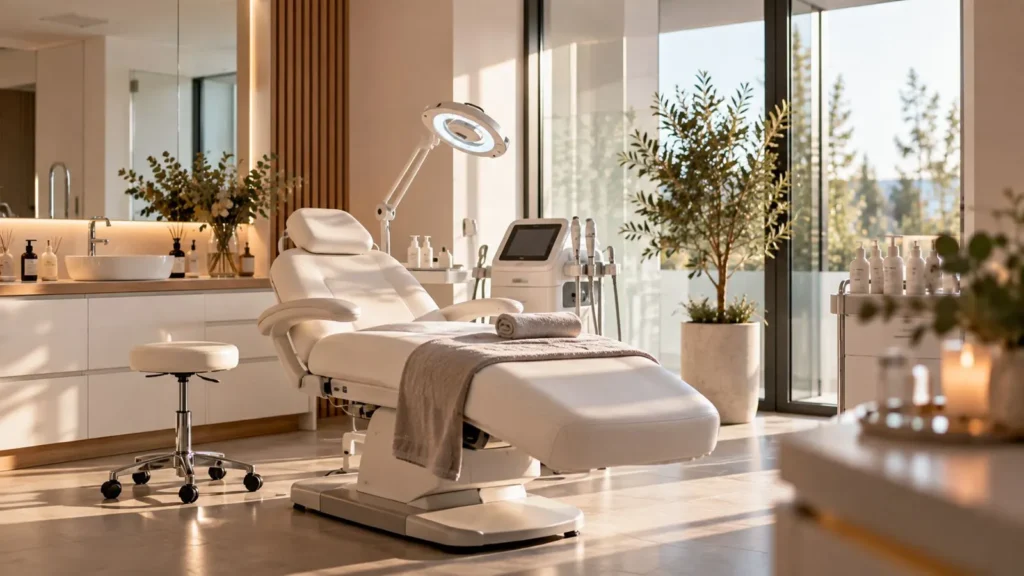 Moderner Behandlungsraum einer Gesundheits- und Beauty-Praxis